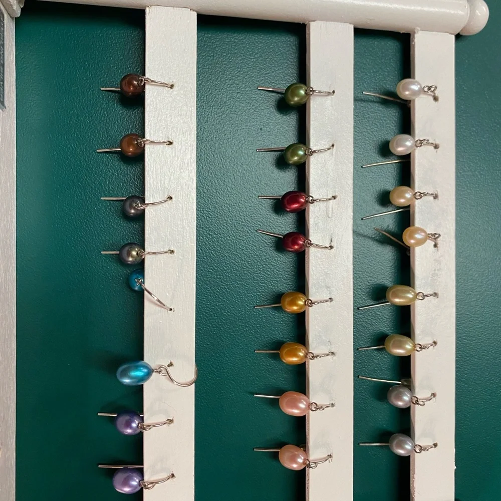 12 pair peal dangle/ French hook